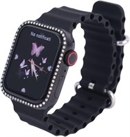 Умные часы Modio MW 19 Mini с HD-дисплеем 36 мм, 4 парами ремешков, стильным ожерельем-цепочкой и браслетом с беспроводным зарядным устройством для женщин (черные) 1000013911