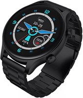 Мужские водонепроницаемые смарт-часы G-Tab GT6 Pro IP 68 с дисплеем 1,39 дюйма, функцией звонков по Bluetooth, мониторингом уровня кислорода в крови, пульсометром и температурой тела, дополнительным ремешком для Android iOS (черные) 1000013912