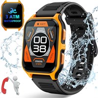 Мужские смарт-часы с дисплеем 1,83 дюйма и функцией Bluetooth-звонков. Спортивные смарт-часы на открытом воздухе. Водонепроницаемые фитнес-часы до 3 атм. С пульсометром, функцией отслеживания физической формы и сна, шагомером для плавания. 1000013951