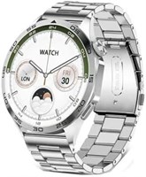 Водонепроницаемые смарт-часы Telzeal WH-05 с экраном Max Screen, тремя парами ремешков и беспроводной зарядкой, разработанные для мужчин и мальчиков (серебристый) 1000013953