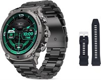 Умные часы TELUX ACTIVEX с функцией звонков, дисплей AMOLED 1,43 дюйма, 2 ремешка (нержавеющая сталь и силикон), голосовой помощник на базе искусственного интеллекта, отслеживание сна, более 100 режимов, водонепроницаемость IP67, аккумулятор на 10 дней, п 1000013959