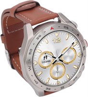 Умные часы с наушниками, Bluetooth-часы 2 в 1 с HD-экраном 1,52 дюйма, круглые фитнес-часы с поддержкой более 100 спортивных режимов и музыкального проигрывателя, напоминание о сообщениях (серебристо-коричневый) 1000013966