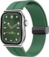 Умные часы iCruze Pronto Flex Bluetooth 5.0 с HD-дисплеем 2,01 дюйма, функцией отслеживания состояния здоровья, функцией звонков по Bluetooth, аккумулятором 280 мА·ч, магнитной зарядкой, защитой IP67, совместимы с Android и iPhone — зелёные 1000013971