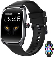 Смарт-часы, 2,01-дюймовые фитнес-часы для мужчин и женщин, с функцией мониторинга сна/шагомера/активности/пульса, Bluetooth-звонками и текстовыми сообщениями, водонепроницаемые, совместимы с Android/iOS - черный цвет 1000013989