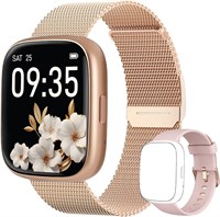 Смарт-часы TOOBUR для женщин, без телефона и приложения, 1,83-дюймовый фитнес-трекер с пульсометром, шагомером, датчиком сна, водонепроницаемый корпус IP68, металлический корпус, совместимый с iOS и Android 1000013993