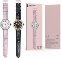 Умные часы с двумя ремешками для женщин и девочек, розовые 1000014000