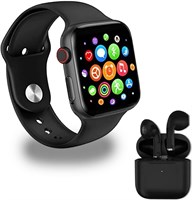 Умные часы с сенсорным экраном (1,75 дюйма) для мужчин и женщин с бесплатным Bluetooth Pro, фитнес-трекером, тонометром, монитором сна и другими расширенными функциями 1000014006