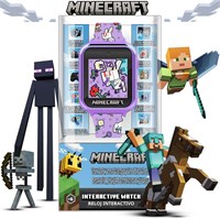Умные часы Minecraft Kids с 10 циферблатами, селфи- и видеокамерой, шагомером, диктофоном, увлекательными играми, таймером, секундомером, будильником, калькулятором и обоями. Подходит для запястья 5,5–8 дюймов. 1000014011