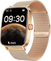 Умные часы TOOBUR для женщин, совместимые с Android и iOS, фитнес-трекер для бега, умные часы с шагомером, монитор сна/пульса, функция ответа на звонки, водонепроницаемость IP68, золотой цвет 1000014047