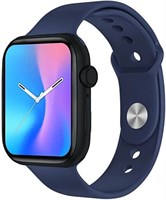 Смарт-часы серии 7 — 44 мм, сенсорный экран, две кнопки, заводная головка, мониторинг пульса/артериального давления, водонепроницаемость IP67, уведомления, встроенный динамик и микрофон (синий) 1000014054