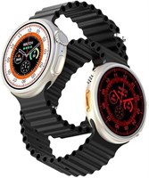 Умные часы Porodo Ultra Evo с широким сенсорным экраном 1,51 дюйма — титан/черный 1000014056