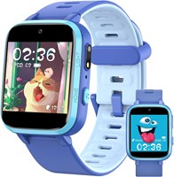 Умные часы DMG TECH для детей, 1,4-дюймовые спортивные часы, водонепроницаемость IP68, пульсометр для измерения сна, 7 видов головоломок, шагомеры, счётчик калорий, подарки для подростков 6-16 лет (синие) 1000014069