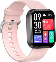 W4you TRUST SHOPPING Умные часы Abazfit S6 Active с большим ЖК-дисплеем 2,0 дюйма, водонепроницаемостью 5 АТМ, более 100 режимов тренировок, пульсометром, полнофункциональным фитнес-трекингом (розовый) 1000014093