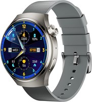 Смарт-часы Porodo Sfera Round Titanium с дополнительным оранжевым ремешком — серебристые 1000014097