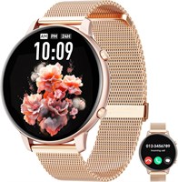 Смарт-часы Hwagol [Call/Metal Slim] совместимы с Android и iPhone, 1,43-дюймовые смарт-часы с микросферическим AMOLED-дисплеем для женщин, водонепроницаемый IP68, фитнес-трекер, шагомер/монитор сна/пульса 1000014116