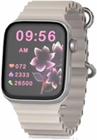 Суперминиатюрные женские смарт-часы с тремя парами ремешков и беспроводным зарядным устройством, серебристые 1000014133