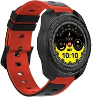 Водонепроницаемые смарт-часы KingWear KW01 IP68 с фитнес-трекером, микрофоном и динамиком, шагомером, пульсометром, монитором сна - красные 1000014141