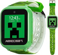 Светодиодные умные часы Minecraft Kids с циферблатами 10 криперов и мобов, шагомером, селфи-камерой, видеозаписью, диктофоном, таймером, увлекательными играми, калькулятором и обоями. Подходит для запястья 5,5–8 дюймов. 1000014144