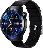 Смарт-часы Porodo Sfera Round Titanium с дополнительным оранжевым ремешком — чёрные 1000014154