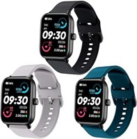 Умные часы — дисплей 1,83 дюйма, звонки по Bluetooth, аккумулятор на 15 дней, водонепроницаемость IP68, более 123 спортивных режимов, датчики SpO2/HR/монитор сна, оповещения о молитвах, совместимые с Android iOS (черный) 1000014155