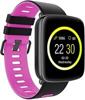 Водонепроницаемые смарт-часы Kingwear GV68 IP68 с пульсометром для плавания и звонка для iOS и Android — розовые 1000014156