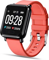 Умные часы Tipmant, фитнес-трекер с пульсометром, шагомером, секундомером, водонепроницаемые часы с защитой IP68, умные часы для женщин, мужчин и детей для iPhone и Android (красные) 1000014159