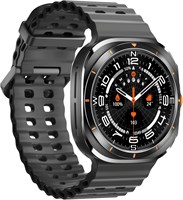 Смарт-часы Porodo Amoled с 1,43-дюймовым дисплеем, чёрным циферблатом и оранжевым ремешком Ocean Band 34 мм 1000014167