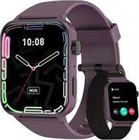 Смарт-часы IOWODO для мужчин и женщин (приём и совершение звонков), голосовой помощник, фитнес-часы с дисплеем 1,85 дюйма, пульсометром SpO2 и датчиком сна, более 100 видов спорта, водонепроницаемые смарт-часы со счётчиком шагов IP68 для iOS и Android 1000014168