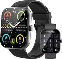 Смарт-часы (приём и совершение звонков), 1,96-дюймовые HD-часы для мужчин и женщин, фитнес-трекер с пульсометром, датчиком сна и SpO2, шагомером, более 100 спортивных режимов, водонепроницаемость IP68, трекер активности для iOS и Android 1000014198