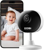 Камера видеонаблюдения ZOSI для помещений с Wi-Fi, купольная мини-камера видеонаблюдения с разрешением 1080P, камера видеонаблюдения для дома, слежение за пожилыми людьми, детьми, собаками и домашними животными, с приложением и поддержкой Alexa 1000014358