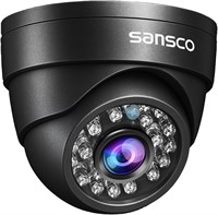 Купольная камера видеонаблюдения SANSCO 2MP HD CCTV | AHD 1920x1080 пикселей, защита от атмосферных воздействий и вандализма IP66, дополнительная проводная камера для системы видеонаблюдения DVR (без Wi-Fi) 1000014419
