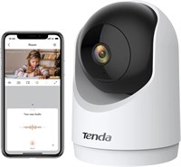 Купольная камера видеонаблюдения Tenda CP3V3.0 WiFi IP с разрешением 2K и обзором 360°, ночным видением, датчиком движения, дистанционным управлением, двусторонней аудиосвязью, камерой для наблюдения за домашними животными, WiFi6 1000014424