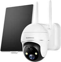 Беспроводные наружные камеры видеонаблюдения ZUMIMALL, PTZ-камера с разрешением 2K и обзором 360°, беспроводные, солнечные камеры видеонаблюдения для дома, прожектор и сирена/2.4G WiFi/3-мегапиксельная цветная камера ночного видения/двусторонняя связь/дат 1000014482