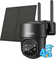 Камера видеонаблюдения Xega 4G LTE с солнечной батареей и SIM-картой, беспроводная камера видеонаблюдения без Wi-Fi, 2K HD PTZ, ночное видение, обнаружение движения, двусторонняя связь, TF и ??облачное хранилище, поддержка операторов Etisalat и DU 1000014485