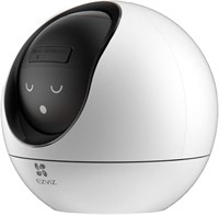 Камера видеонаблюдения EZVIZ C6 с Wi-Fi, разрешением 2K+ для помещений, функцией обнаружения людей, домашних животных и звука на базе искусственного интеллекта, ночным видением, функцией отслеживания с автоматическим зумом, двусторонней аудиосвязью и вызо 1000014504