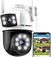 Камера видеонаблюдения GENBOLT 3G/4G LTE, наружная, без Wi-Fi, с двумя объективами, сотовой связью, SIM-картой, подключением по проводу, PoE, IP-камерой видеонаблюдения с функцией отслеживания людей, облачным хранилищем 1000014505