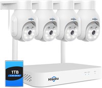 Беспроводная PTZ-камера Hiseeu 5 МП, водонепроницаемая камера с Wi-Fi IP66 для использования внутри и снаружи помещений, 10-канальный сетевой видеорегистратор 4K, двусторонняя аудиосвязь, датчик движения, круглосуточное видеонаблюдение, жесткий диск на 1 1000014517