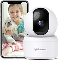 Внутренняя камера видеонаблюдения GALAYOU 2k WiFi, обнаружение человека, отслеживание с помощью ИИ, интеллектуальное беспроводное WiFi-подключение на 360°, совместимое с Alexa и Google Home, сирена для детей, домашних животных и собак G2 1000014551