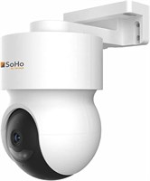 SoHo by Vantage - Sky - беспроводная камера видеонаблюдения с поворотом и наклоном, функцией обнаружения человека на базе интеллектуального искусственного интеллекта, инфракрасным ночным видением и отслеживанием движения, устойчивая к погодным условиям, с 1000014558