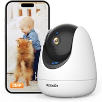 Камера видеонаблюдения Tenda WiFi для помещений, камера для собак с разрешением 1080P, радионяня, панорамирование/наклон 360°, ночное видение 12 м, обнаружение людей и движения, интеллектуальное отслеживание, двусторонняя аудиосвязь, SD-карта и облачное х 1000014559
