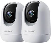 Камеры MUBVIEW для домашней безопасности, 2,4G WiFi 2K, внутренняя проводная камера безопасности для детей и домашних животных с приложением для телефона, ночным видением, круглосуточной записью, двусторонней аудиосвязью, отслеживанием движения, облачным 1000014568