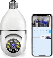 Умная камера видеонаблюдения с углом обзора 360°, встроенная в лампочку, — камера видеонаблюдения HD 1080P WiFi для дома — для использования внутри и снаружи помещений — обнаружение движения — ночное видение — двусторонняя аудиосвязь — беспроводная камера 1000014573
