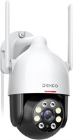 Уличная камера видеонаблюдения DEKCO 2K с функцией отслеживания движения, панорамированием и наклоном на 360°, звуковой и световой сигнализацией, домашней WiFi-камерой, цветным ночным видением (1 шт.) 1000014593