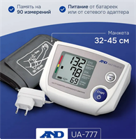 Тонометр AND UA-777 с адаптером (манжета L, 32-45 см) 81906