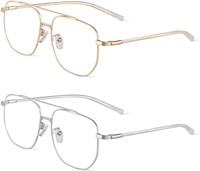 Очки, блокирующие синий свет, 2 шт. компьютерных очков с защитой от синего света для мужчин и женщин, лёгкие модные очки, снижающие нагрузку на глаза для игр, работы в офисе и повседневного использования 1000016993