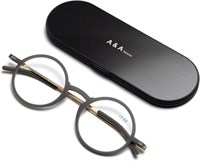 Очки для чтения A&A, блокирующие синий свет, игровые очки для компьютера, антибликовые, с тонким корпусом и магнитом, с защитой от ультрафиолета, для мужчин и женщин, серая оправа и матовый золотой наконечник 1000016997