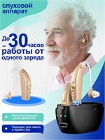 Продается слуховое устройство для пожилых людей, которое является портативным, имеет стерео звук, зарядный кейс и интеллектуальную систему подавления шума. 1000017878