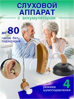 Заряжаемый слуховой аппарат - это устройство, которое усиливает звук и предназначено для использования пожилыми людьми. 1000017906