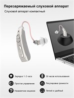 Слуховой усилитель для старших людей с возможностью зарядки. 1000017916