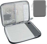 Чехол Heycase для планшета 8–13 дюймов, мягкий защитный чехол для Surface Pro 11/10/9/8/X/7/6, iPad Pro 12,9 M2/M1/2023–2018, 12,4-дюймового Galaxy Tab S9/S8/S7/S6 (серый, 12,9 дюйма) 1000018574